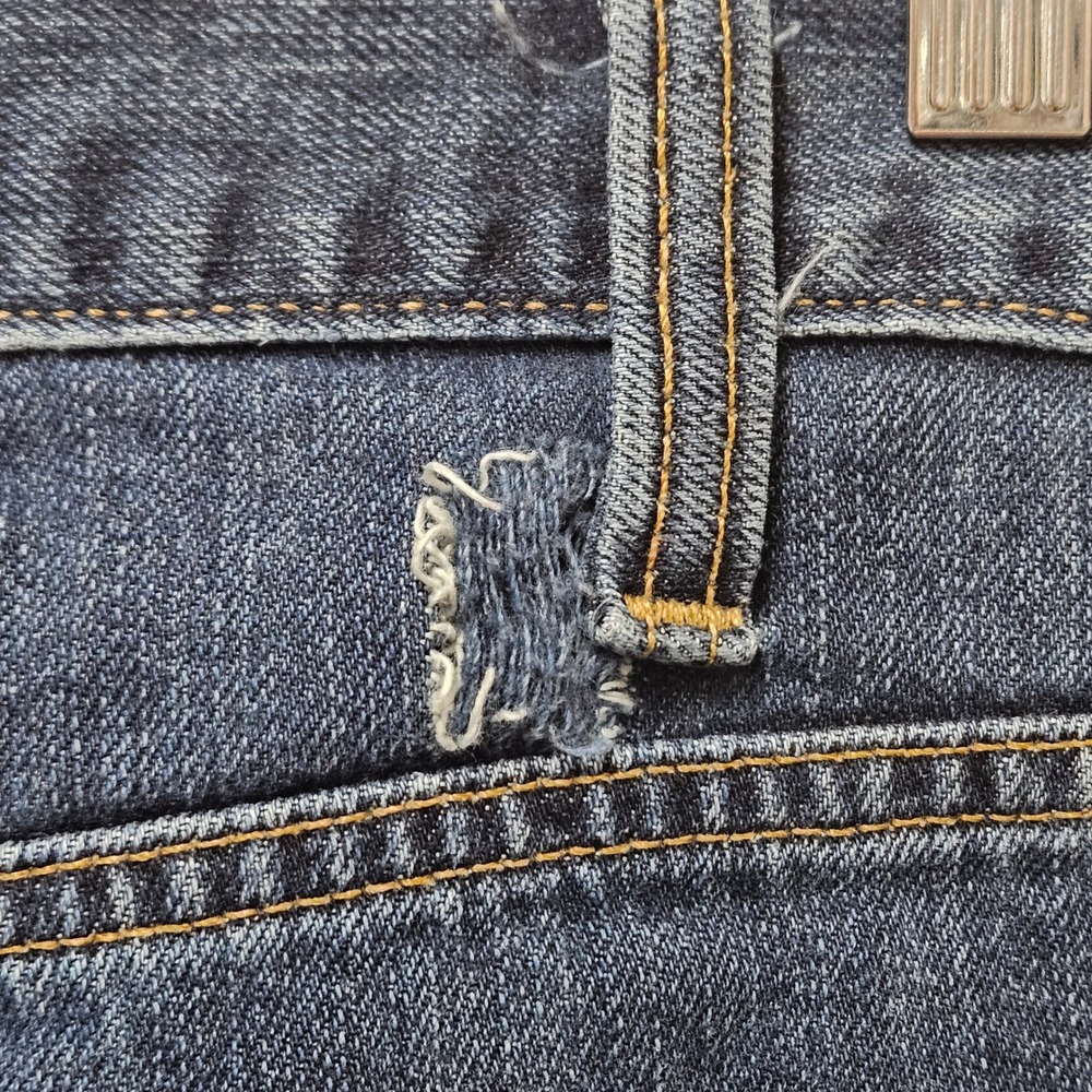 Carhartt B320 WTB Mens Relaxed Straight Leg Jeans Dark Wash Blue Denim 38x36 - Picture 4 of 7